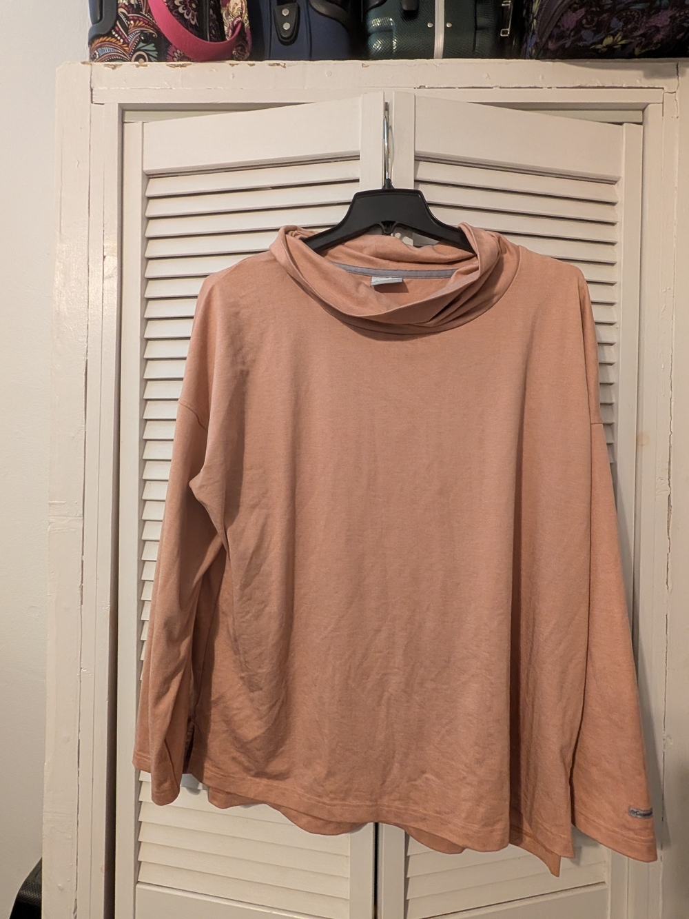 Soft Cowl Neck Sweater in Dusty Orange